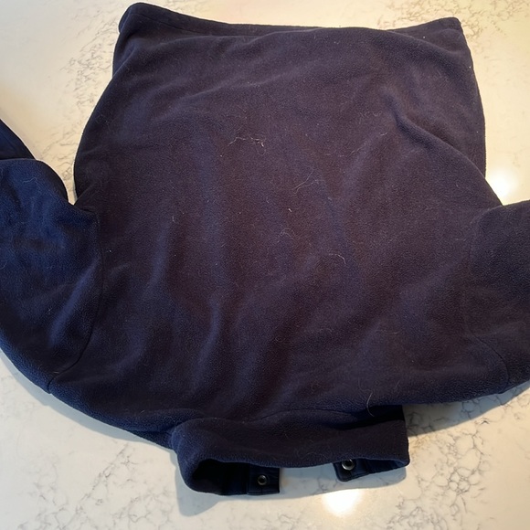 Polo Ralph Lauren Men's M 1/4 Snap NAVY  L/S Fleece Pullover Zip Pockets - Picture 3 of 6